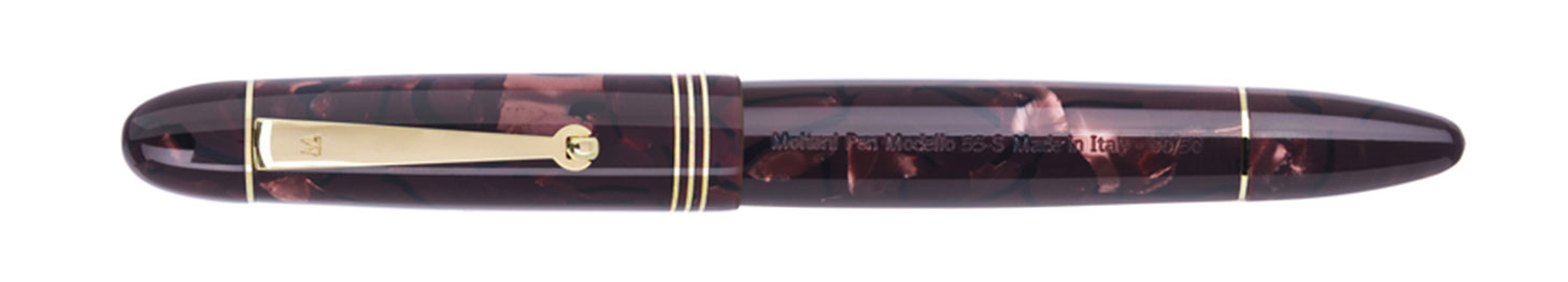 Molteni Scarlet Red Omas Celluloid Modelo 55 Fountain Pen